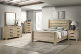 Cómoda de dormitorio Oakglen de 6 cajones y espejo, roble envejecido