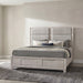 Farre Upholstered Storage Platform Bed Washed Grey