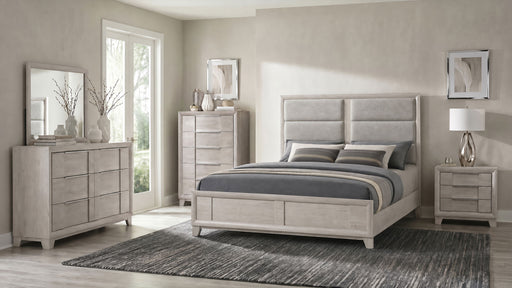 Coaster Farre 6-Piece Eastern King Bedroom Set Washed Grey with 60-Inch Headboard (Model 225111KE-S5)