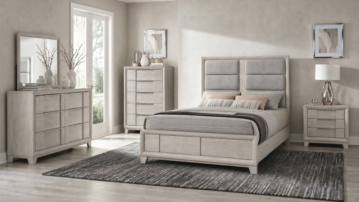 Coaster Farre 6-Piece Queen Bedroom Set Washed Grey with 60-Inch Headboard (Model 225111Q-S5)