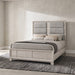Farre Upholstered Panel Bed Washed Grey
