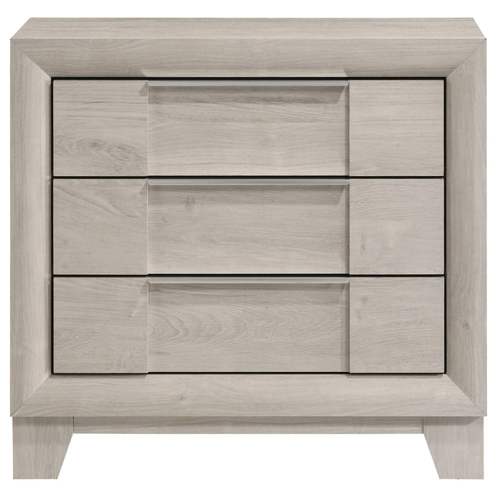Farre 3-drawer Nightstand Bedside Table Washed Grey