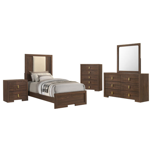 Coaster Etienne 6-Piece Twin Bedroom Set Walnut