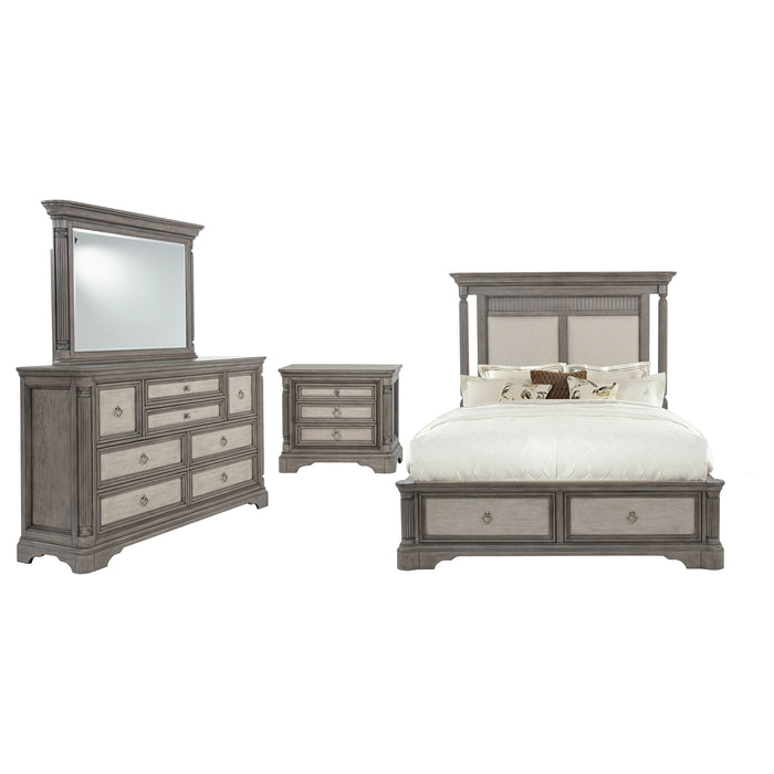 Cresswell 5-piece Eastern King Storage Bedroom Set Weathered Taupe