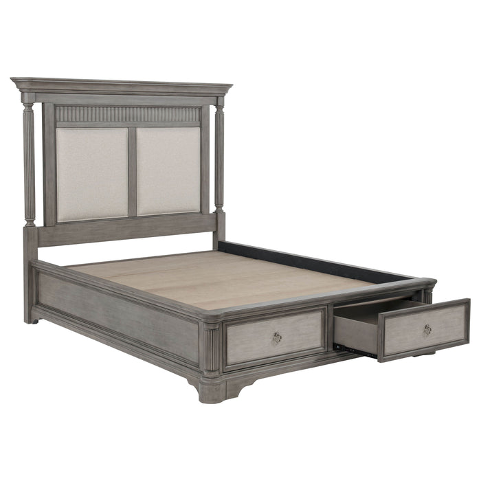 Cresswell 5-piece Eastern King Storage Bedroom Set Weathered Taupe