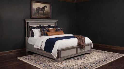 Cresswell Upholstered Panel Bed Weathered Taupe