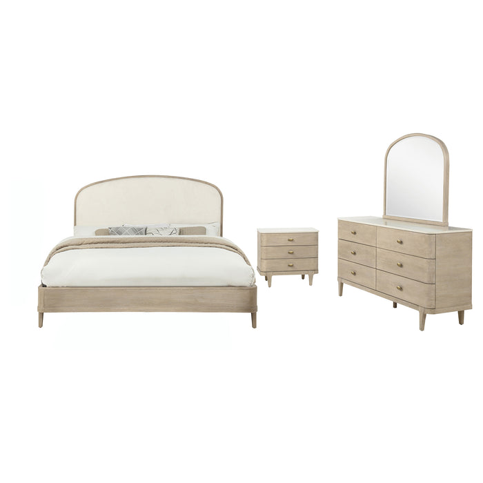 Lucaire 5-piece Eastern King Bedroom Set Sandstone