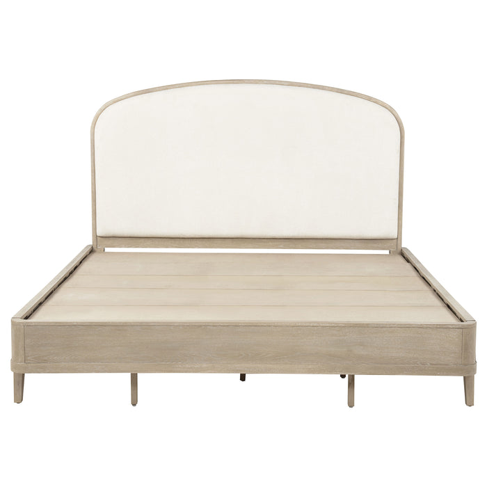 Lucaire Upholstered Panel Bed Sandstone