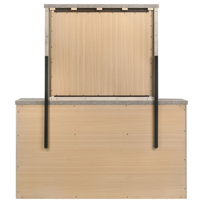 Nevado Farmhouse 7-Drawer Dresser and Beveled Mirror Set