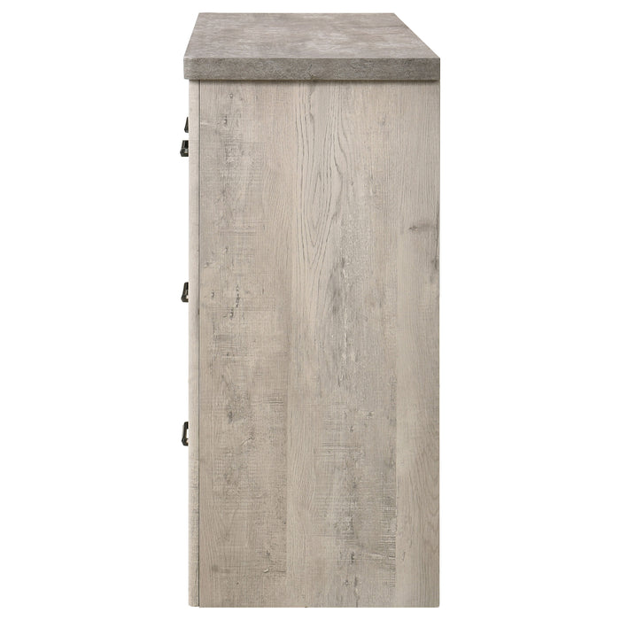Nevado Farmhouse 7-Drawer Dresser Grey and Weathered Taupe
