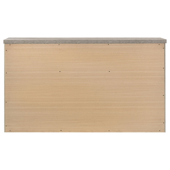 Nevado Farmhouse 7-Drawer Dresser Grey and Weathered Taupe