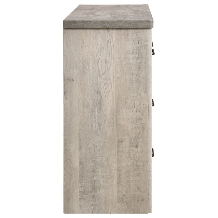 Nevado Farmhouse 7-Drawer Dresser Grey and Weathered Taupe