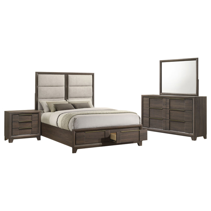 Farre 5-piece Eastern King Storage Bedroom Set Dark Brown