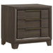 Farre 3-drawer Nightstand Bedside Table Dark Brown