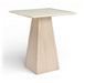 Atrium 36" Glass And Cane Top With Solid Wood Base Bar Height Table - Natural