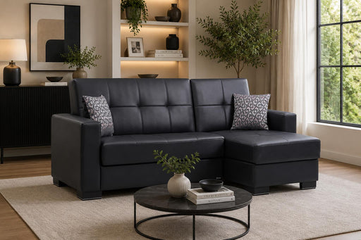Armada Lounge #15 - Black Pu Sectional