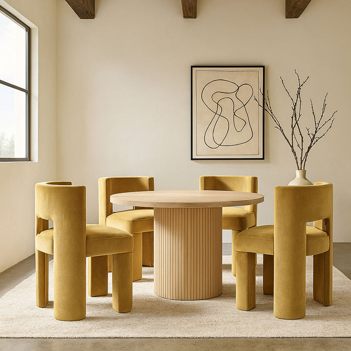 Zuno Velvet Performance Fabric Upholstered Dining Chair
