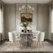 Valeo Linen Textured Fabric Upholstered Dining Chair