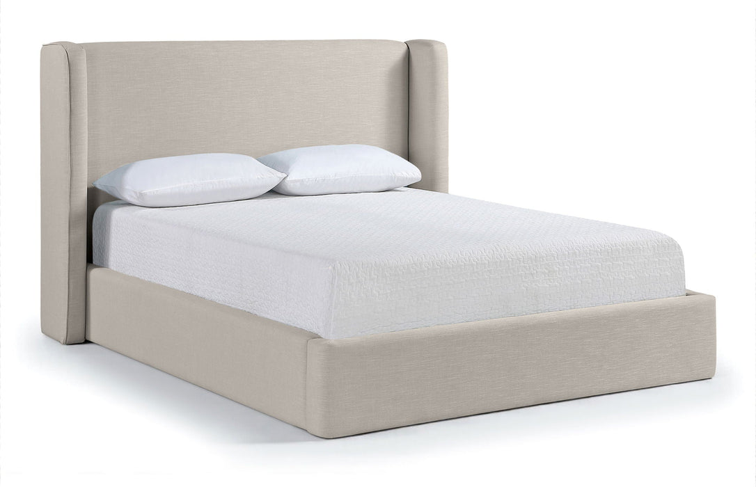 Kendall Linen Textured Fabric Upholstered Bed