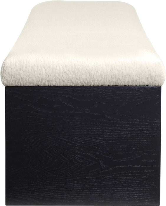 Lawson Velour Fur Fabric Upholstered Bench