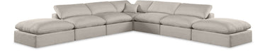 Comfy 157" Linen Textured Fabric Upholstered 7pc. Modular Sectional