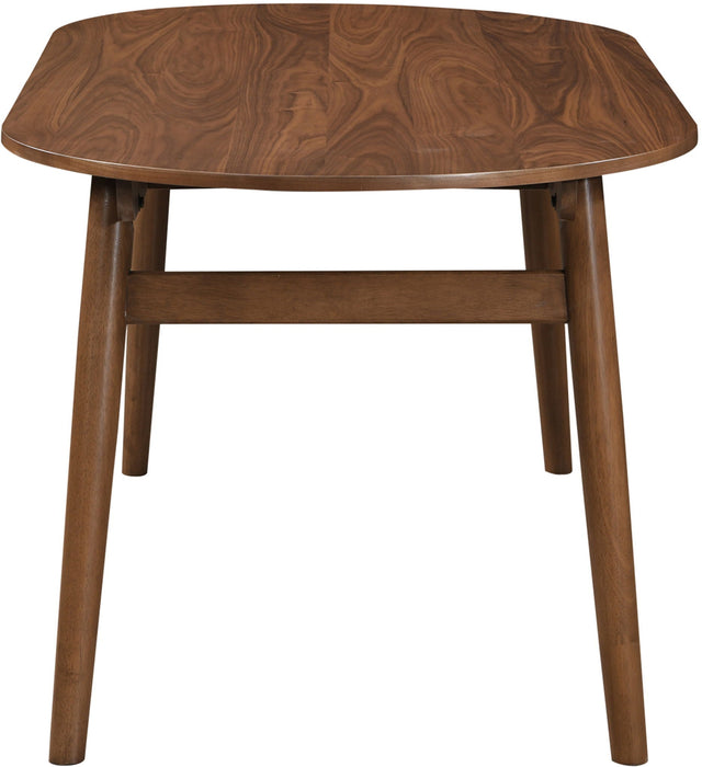 Leesa 86.75" Solid Wood And Walnut Veneer Dining Table