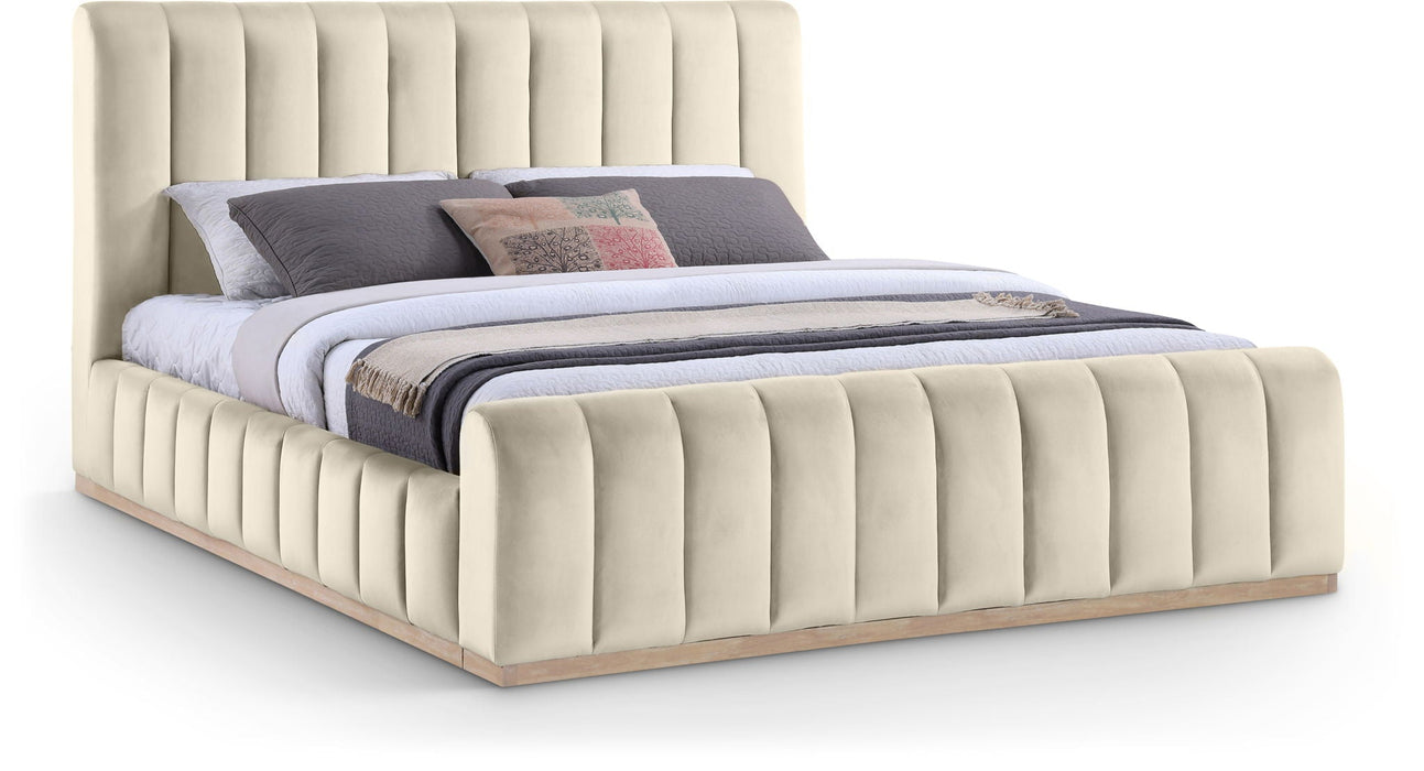 Amara Velvet Upholstered Bed