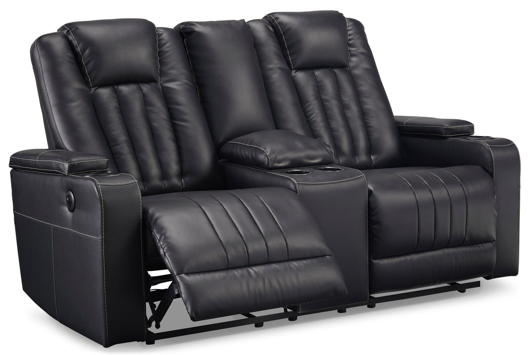 Center Point Reclining Loveseat with Console