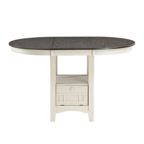 Mesa altura mostrador Junipero Round/Oval con base con almacenamiento (2423W)