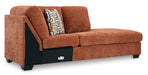 Aviemore Oversized Accent Ottoman - Orange