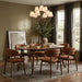 Leesa 86.75" Solid Wood And Walnut Veneer Dining Table