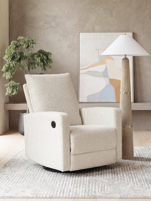 Oaklynn-Manor Swivel Glider Recliner - Canvas