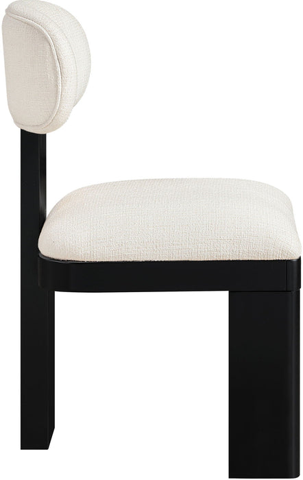 Timbra Linen Textured Fabric Upholstered Dining Chair