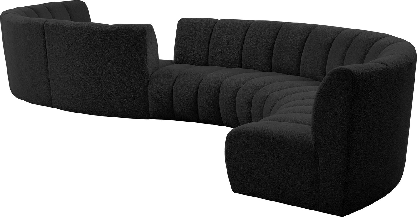 Infinity 268" Boucle Fabric Upholstered 8pc. Modular Sectional
