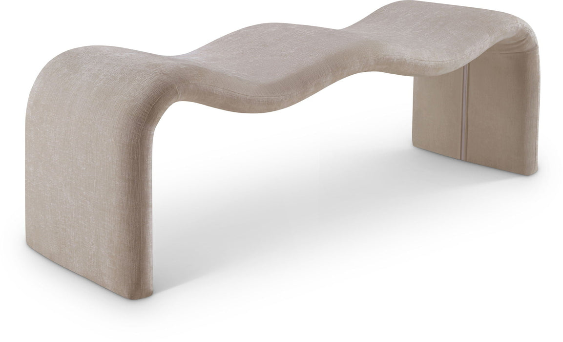 Willow Chenille Fabric Upholstered Bench