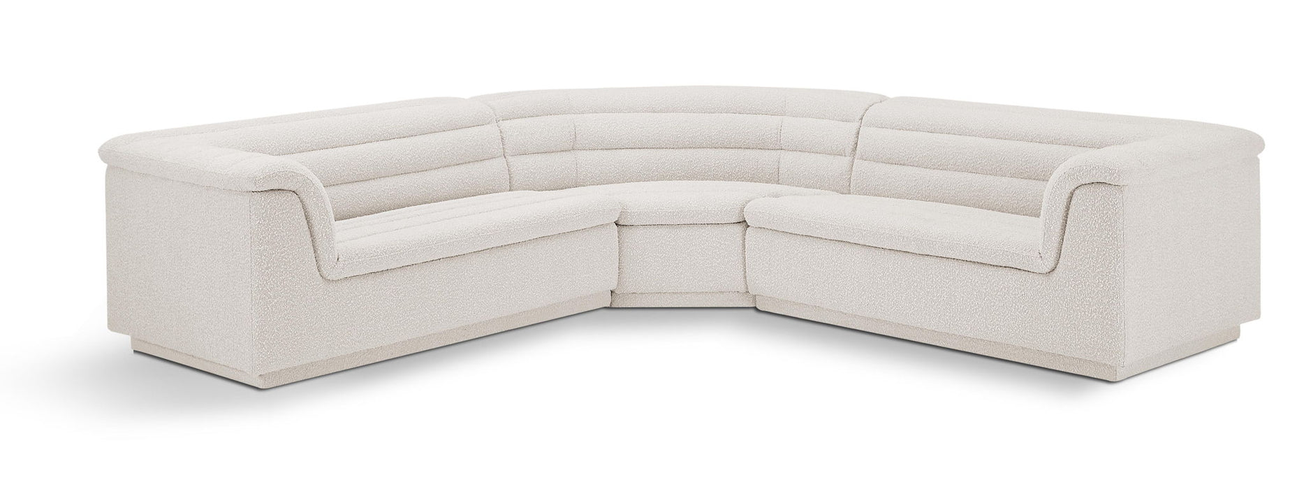 Cascade 148" Boucle Fabric Upholstered Sectional