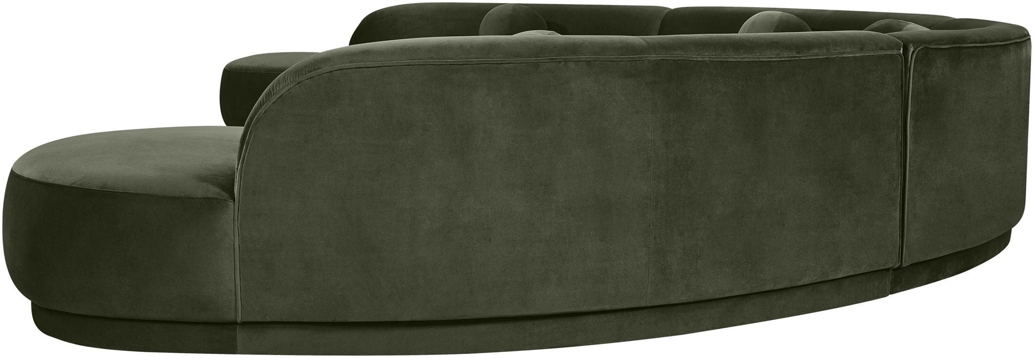 Avra 189" Velvet Performance Fabric Upholstered Sectional