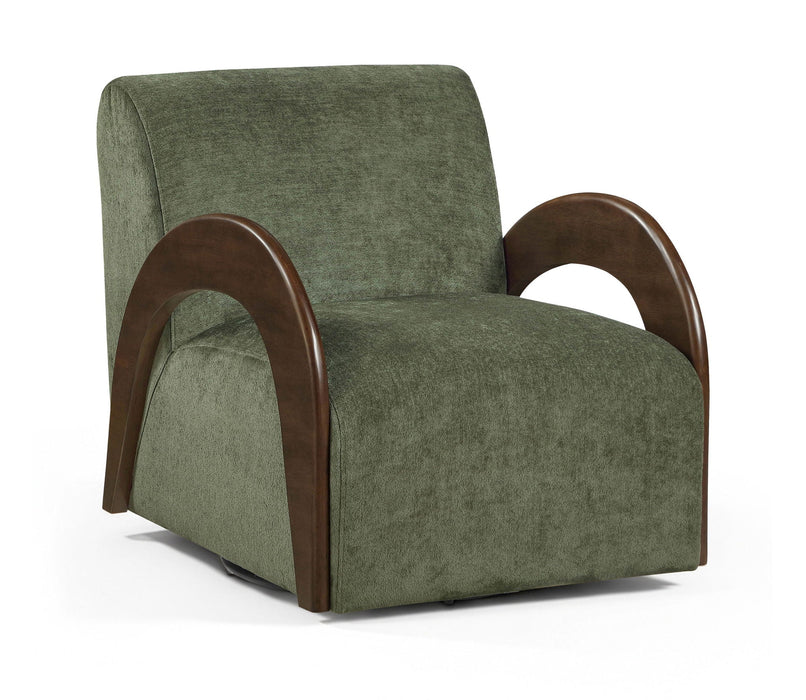 Neria Chenille Fabric Upholstered Swivel Chair