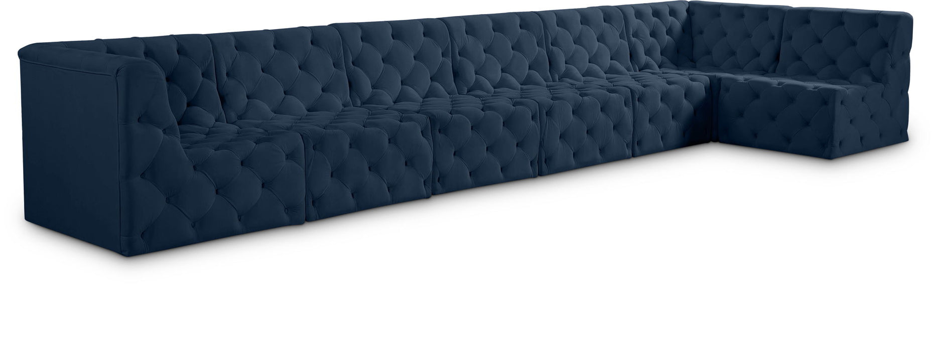 Tuft 186" Velvet Upholstered 7pc. Modular Sectional
