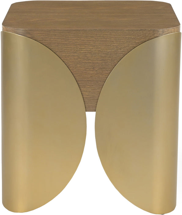 Cazari Oak Wood And Iron Coffee Table