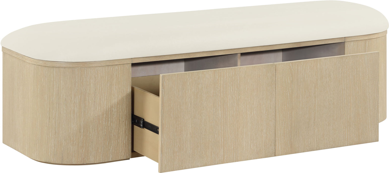 Velden Vegan Leather Upholstered Storage Bench