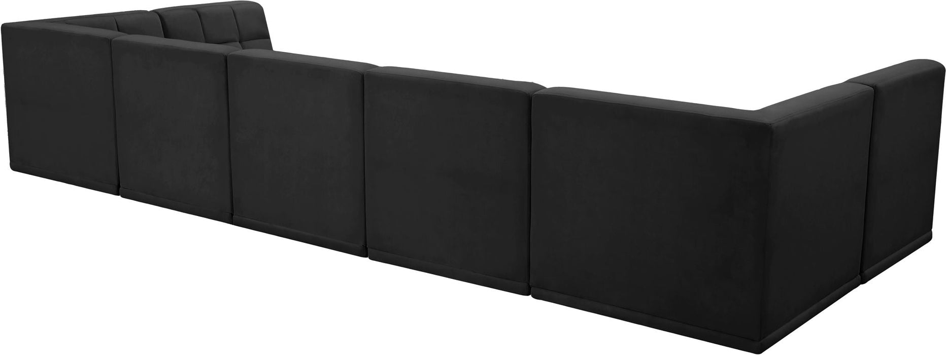 Relax 158" Velvet Upholstered 7pc. Modular Sectional