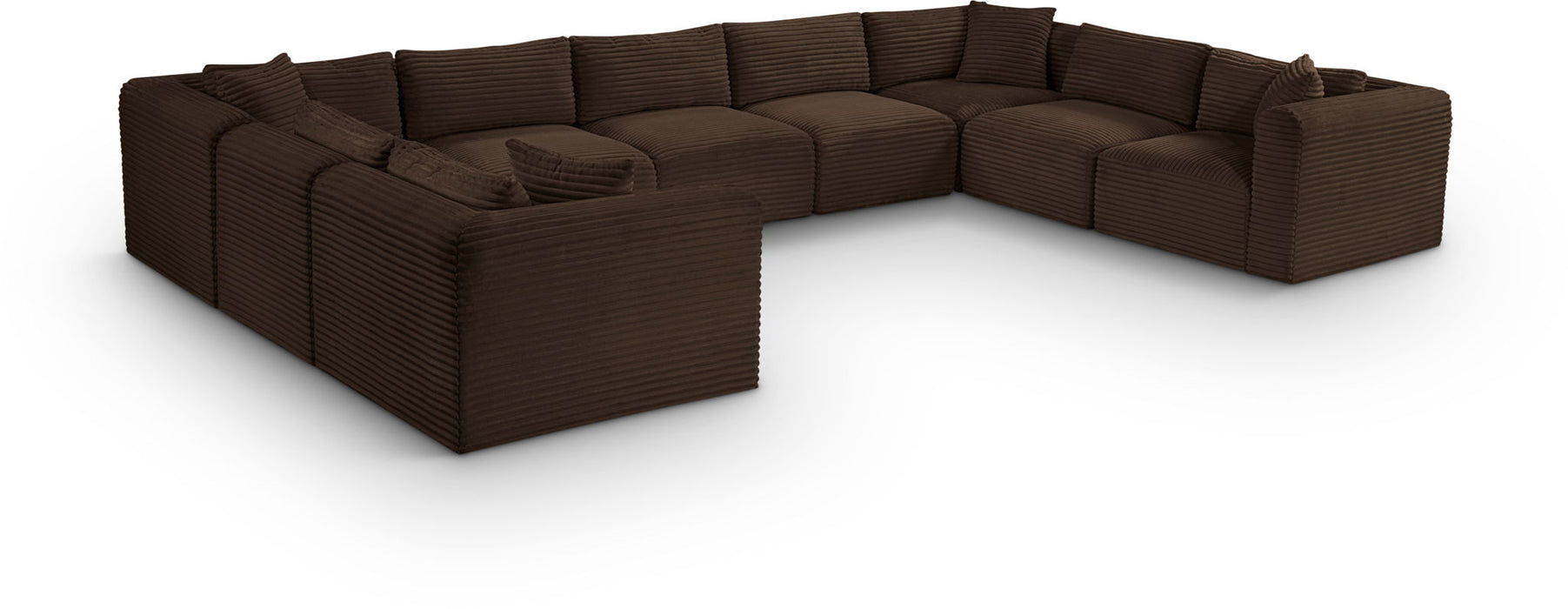 Shaggy 171" Corduroy Performance Fabric Upholstered Modular Sectional