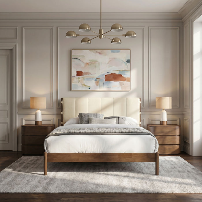 Arielle Vegan Leather Upholstered Bed