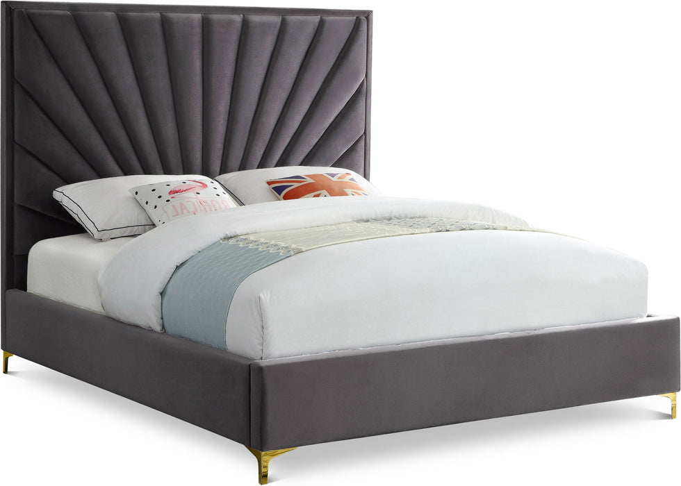 Eclipse Velvet Upholstered Bed