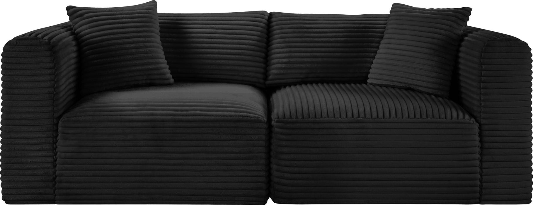 Shaggy 78" Corduroy Performance Fabric Upholstered Modular Loveseat