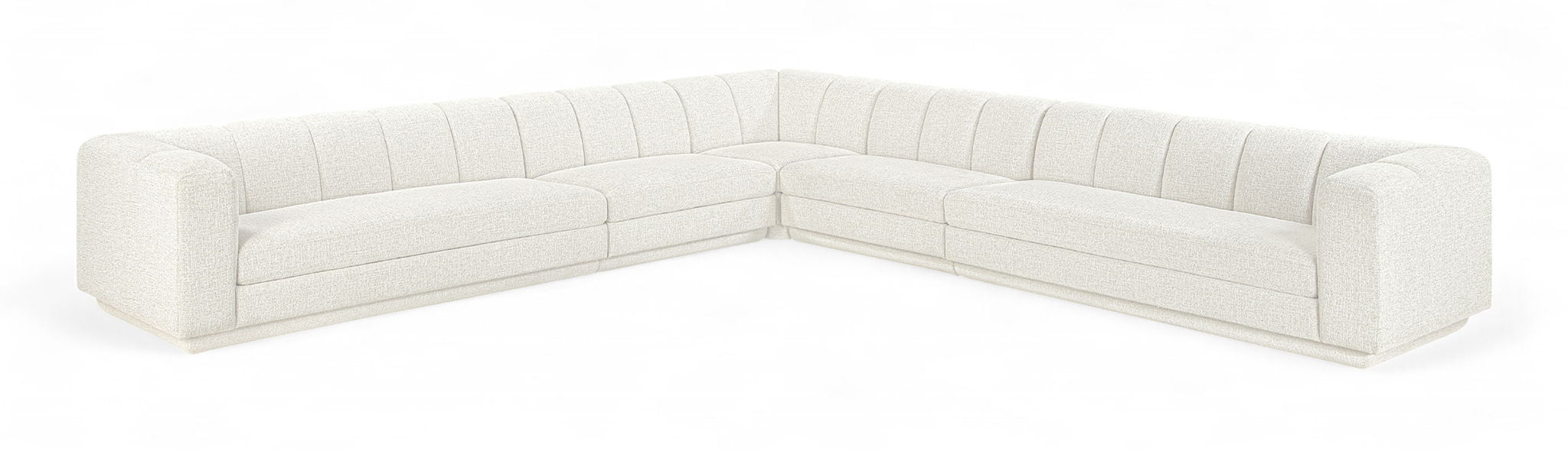 Seccional modular tapizado de tela Modari de 154.25" de 5 piezas