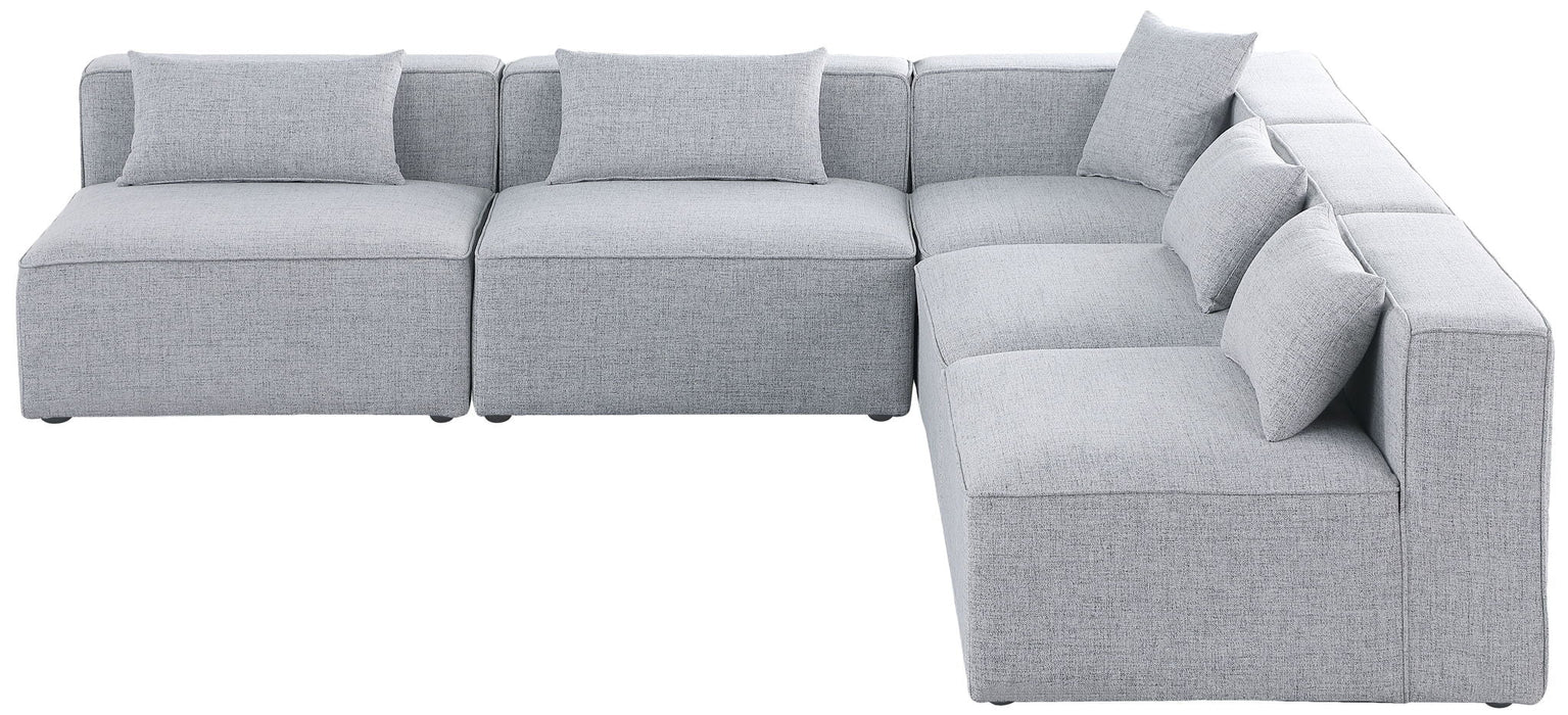 Cube 108" Fabric Upholstered 5pc Modular Sectional