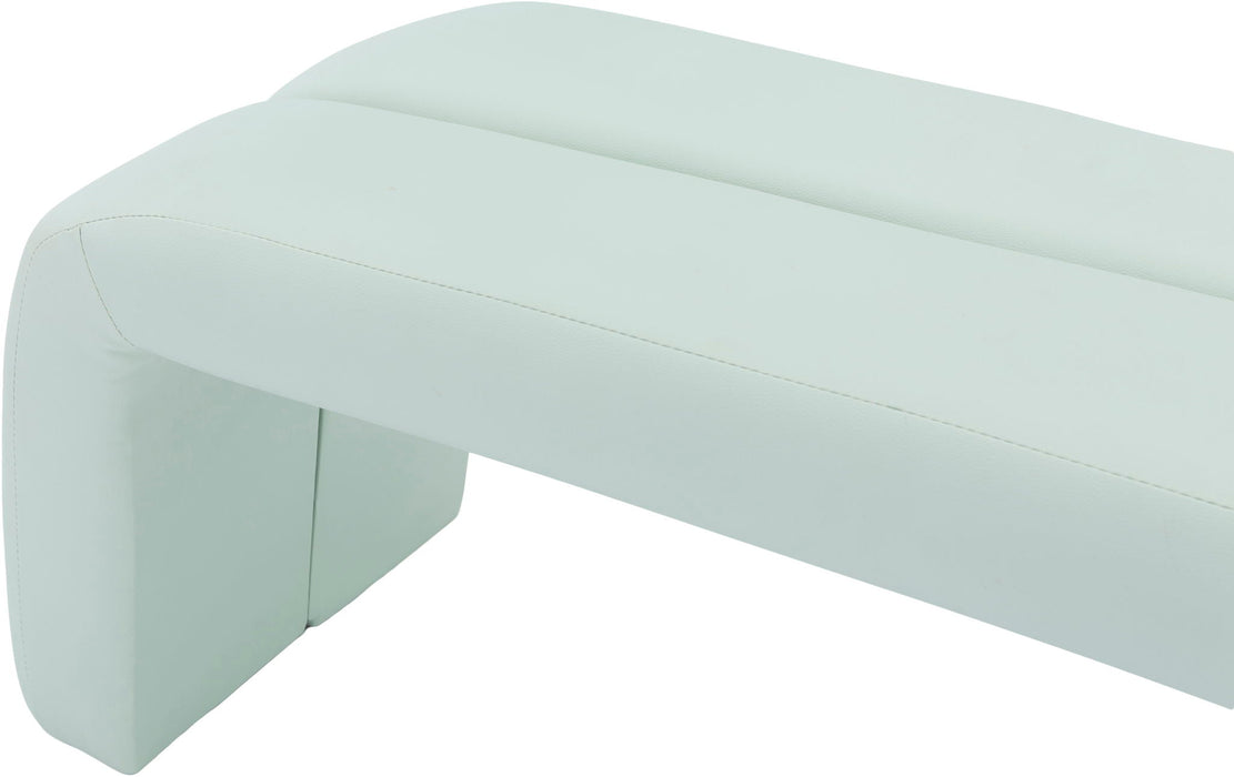 Arc Boucle Fabric Upholstered Bench