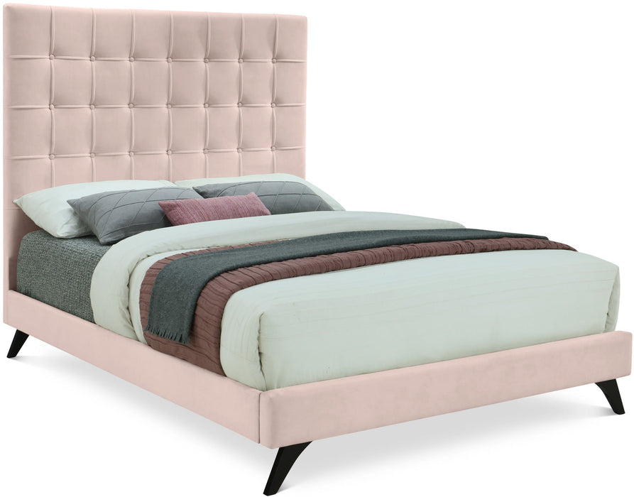 Cama tapizada de terciopelo Elly